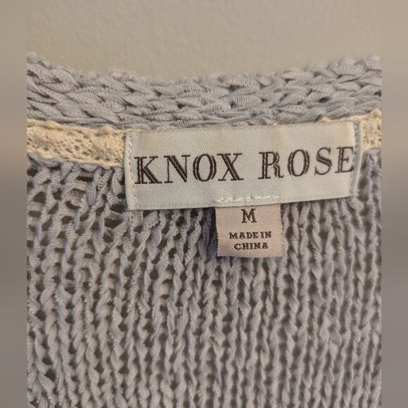 Knox Rose Knit Cardigan Size M Gray Western Boho - Picture 3 of 4